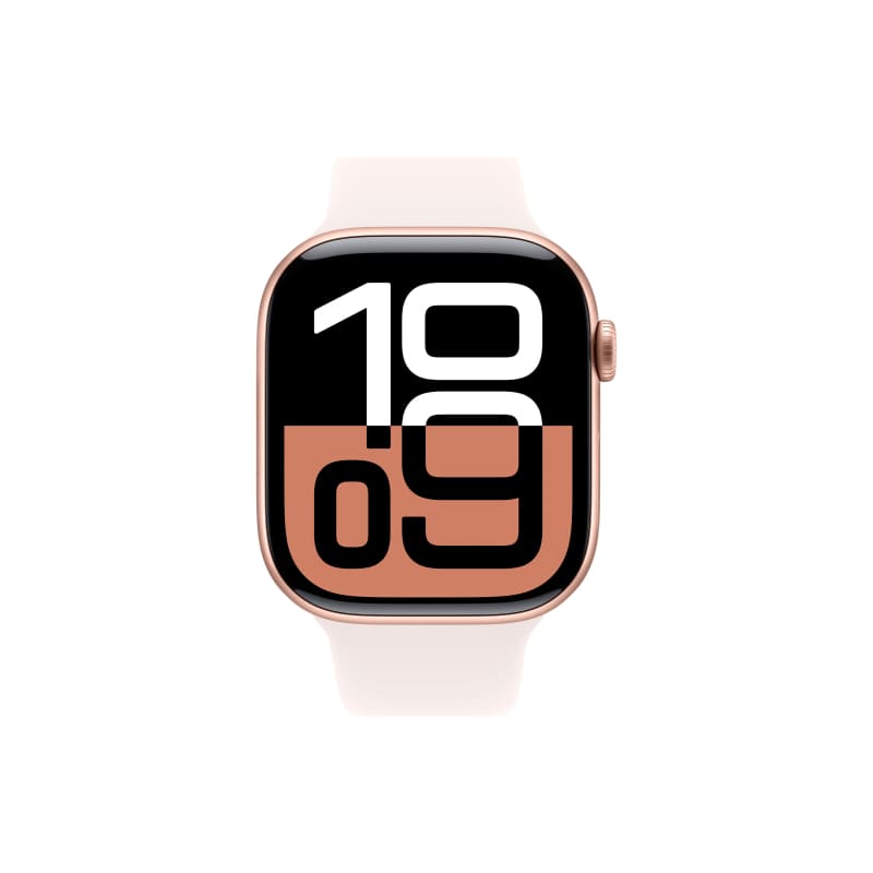 Часы Apple Watch Series 10, 46 мм, алюминий цвета «розовое золото», ремешок Sport Band цвета «румянец» купить Часы Apple Watch Series 10, 46 мм, алюминий цвета «розовое золото», ремешок Sport Band цвета «румянец» фото